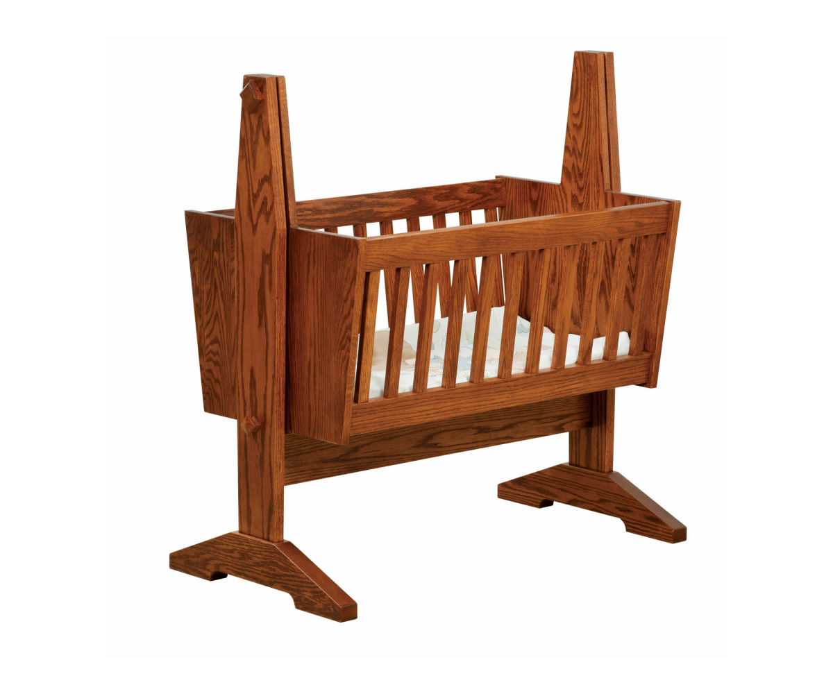 Mission Baby Cradle with 285 Cradle Pad VIZTECH FURNITURE