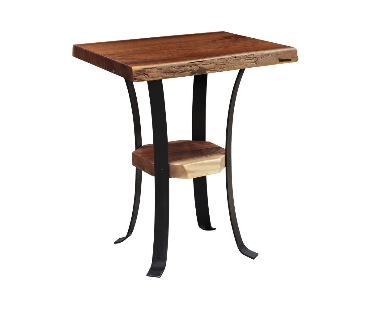 Live Edge Walnut End Table VIZTECH FURNITURE