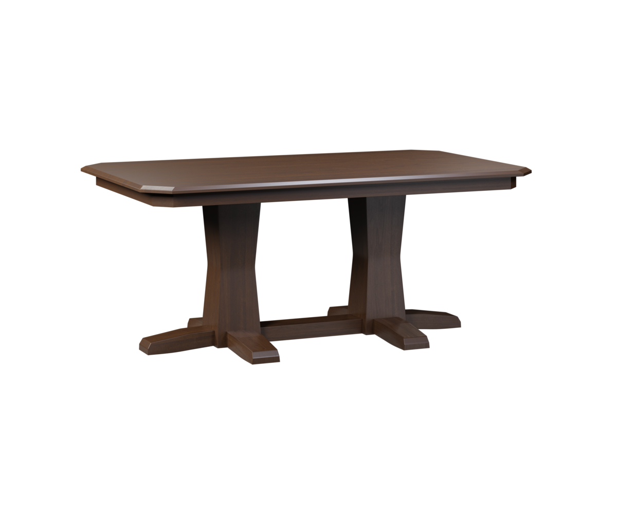 Bevel Shaker Double Pedestal Table VIZTECH FURNITURE