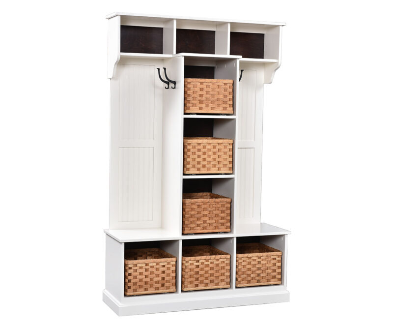 Traditional Hall Seat With Baskets