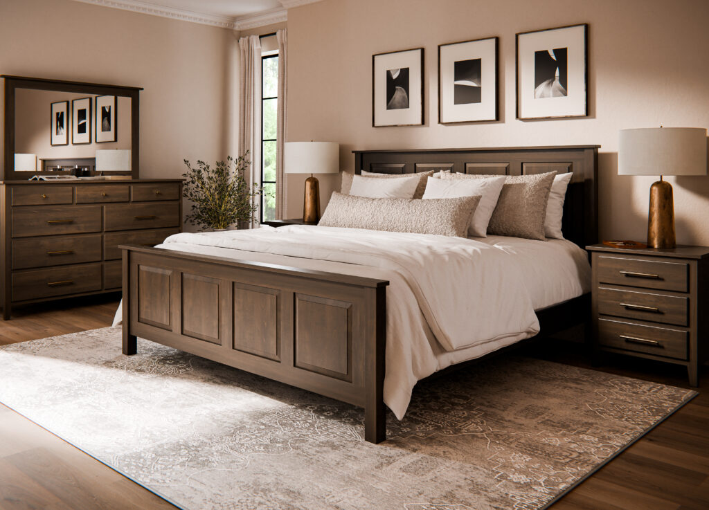 Mt. Eden Woodworks-Vintage Collection-Room Setting-Brwon Maple-Urbana Bronze-PROOF