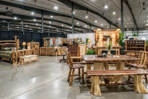 NIWA-2024-Amish-Furniture-Expo-Fireside-Log-Furniture-Booth-1