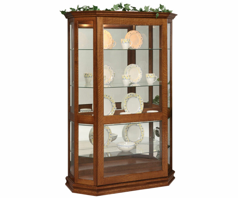 Angled Picture Frame With Sliding Door Curio