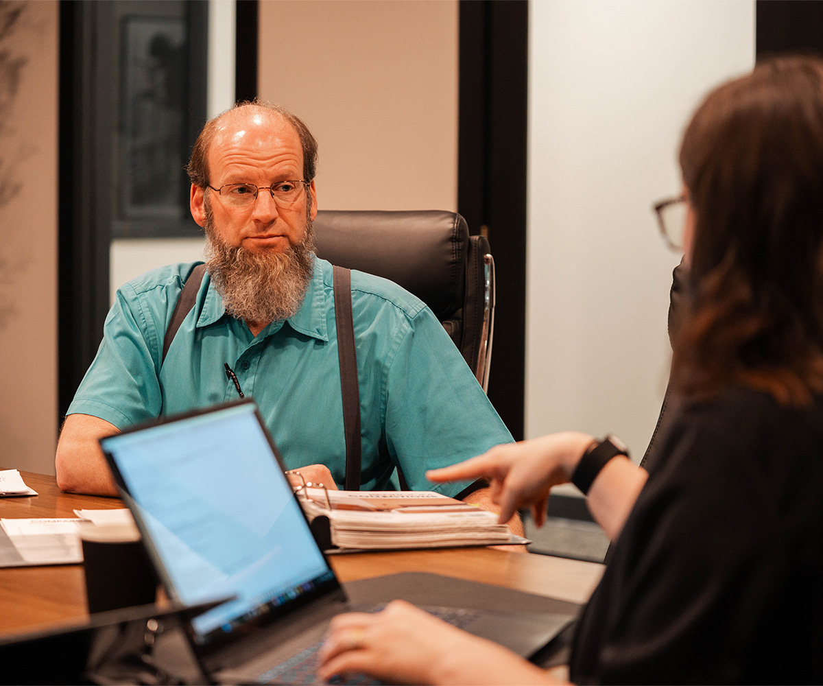 VIZTECH Staff meeting/interacting with customer