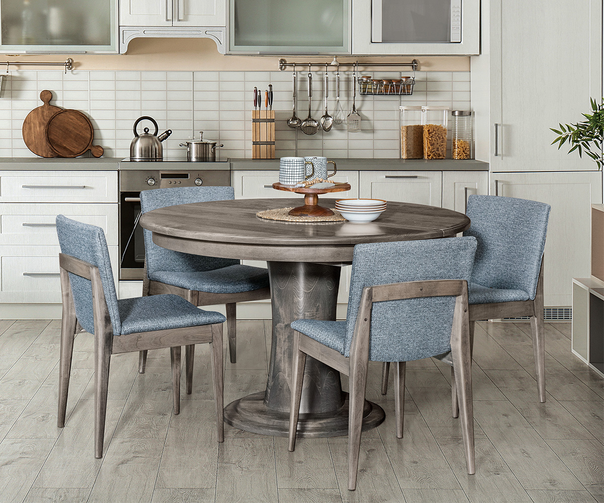 Photography image of a modern kitchen used in Amish furniture marketing